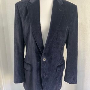 Dolce & Gabbana Navy Velvet Blazer